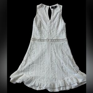 Lulu's Ivory Lace Kids Dress